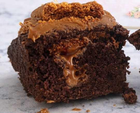 Loaded brownies — Galaxy Caramel and Mars Bar